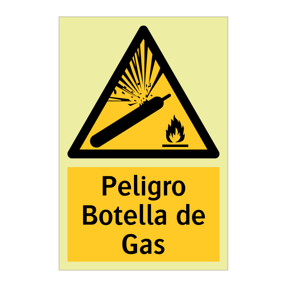Peligro Botella de Gas