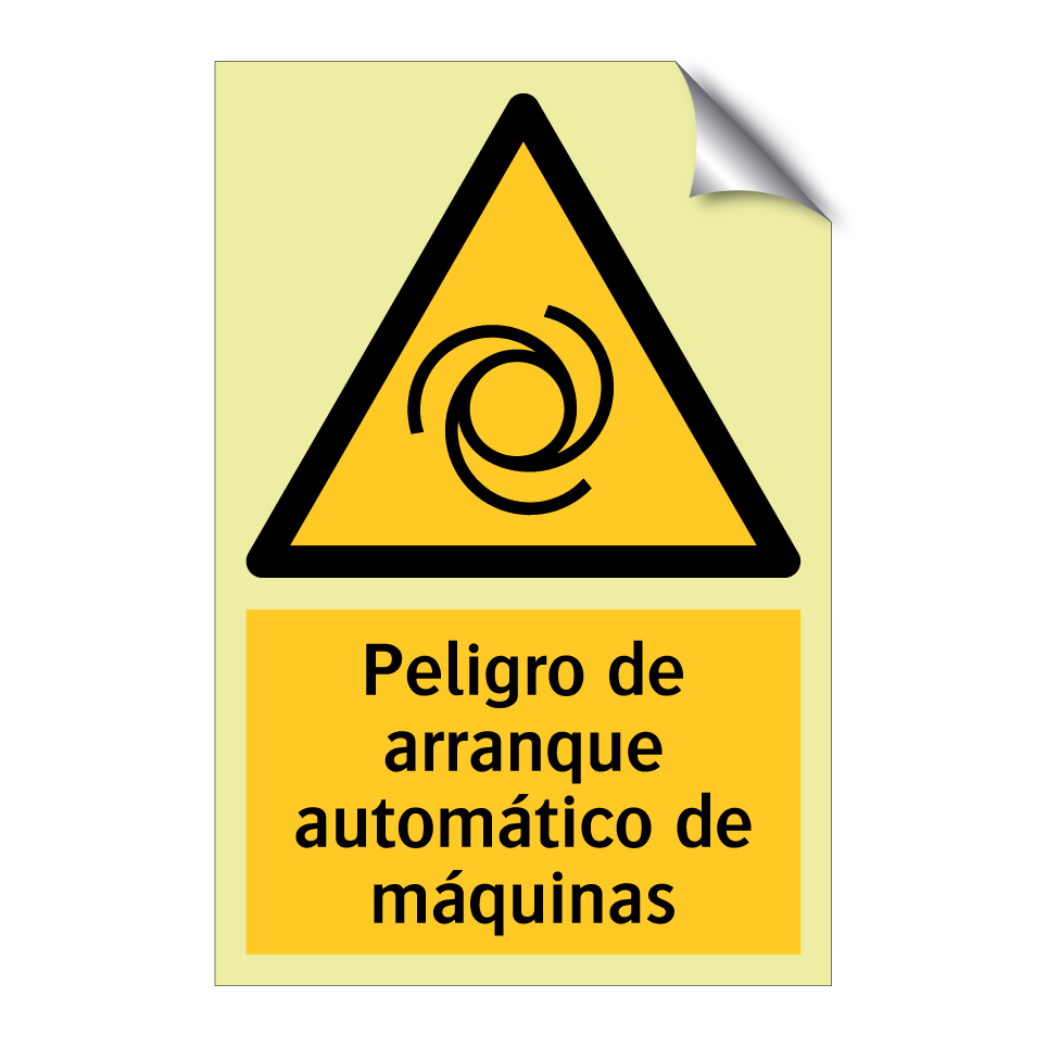 Peligro de arranque automático de máquinas