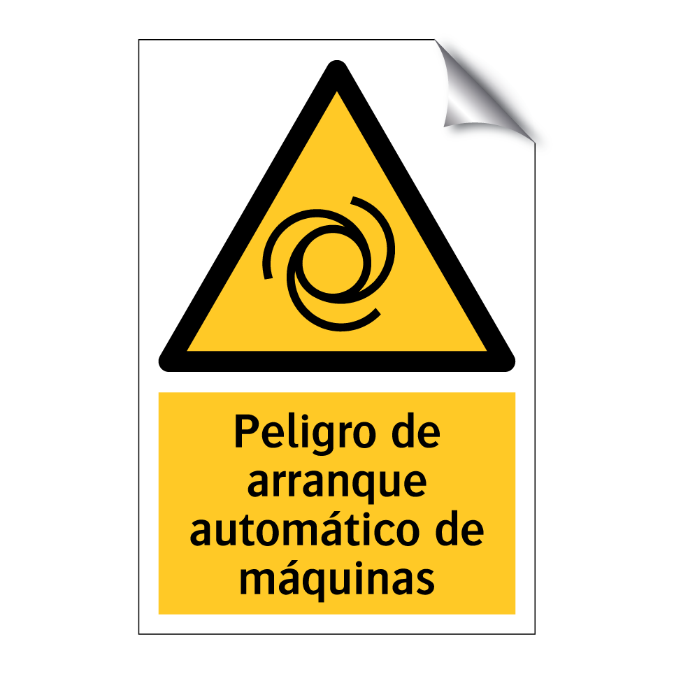 Peligro de arranque automático de máquinas