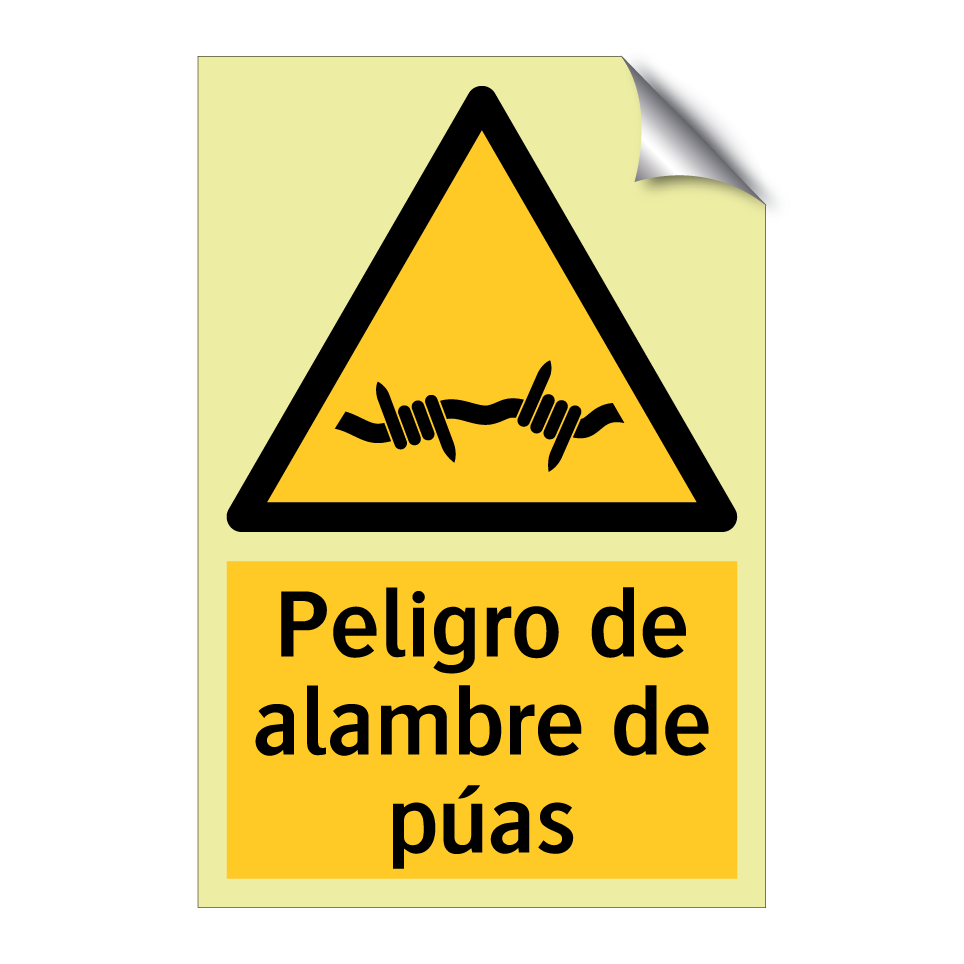 Peligro de alambre de púas