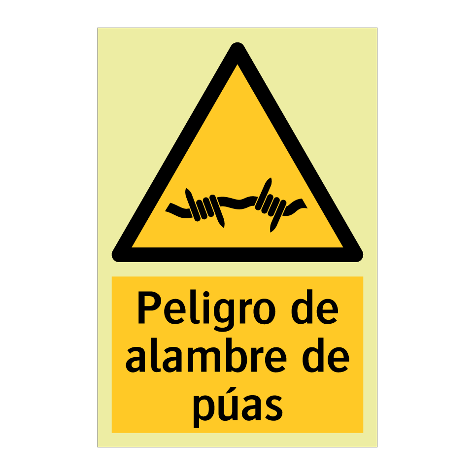 Peligro de alambre de púas