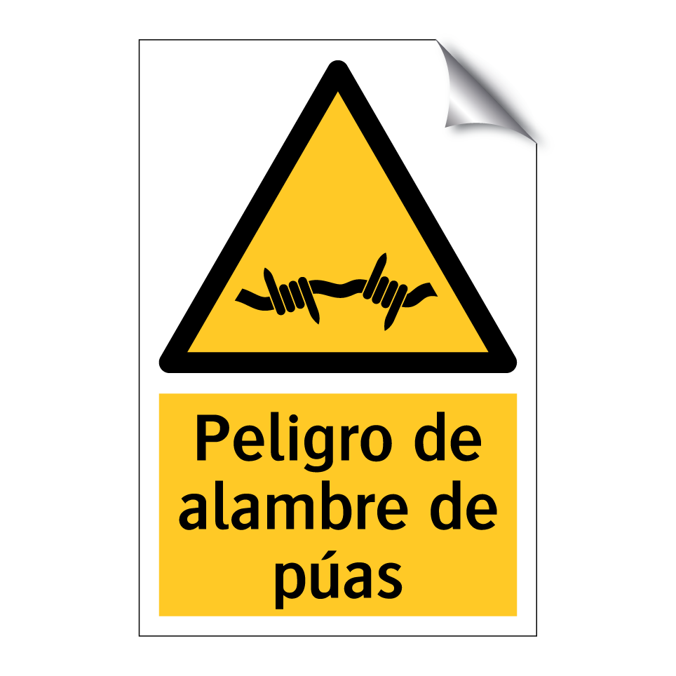 Peligro de alambre de púas