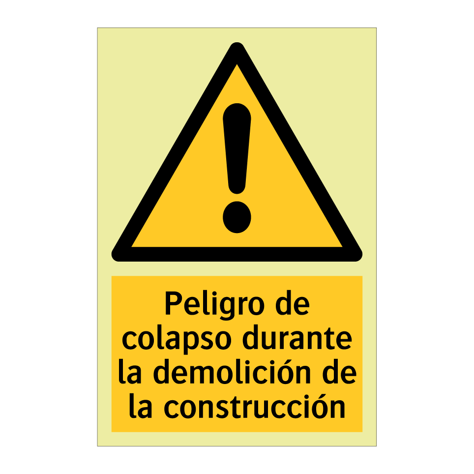Peligro de colapso durante la demolición de la construcción