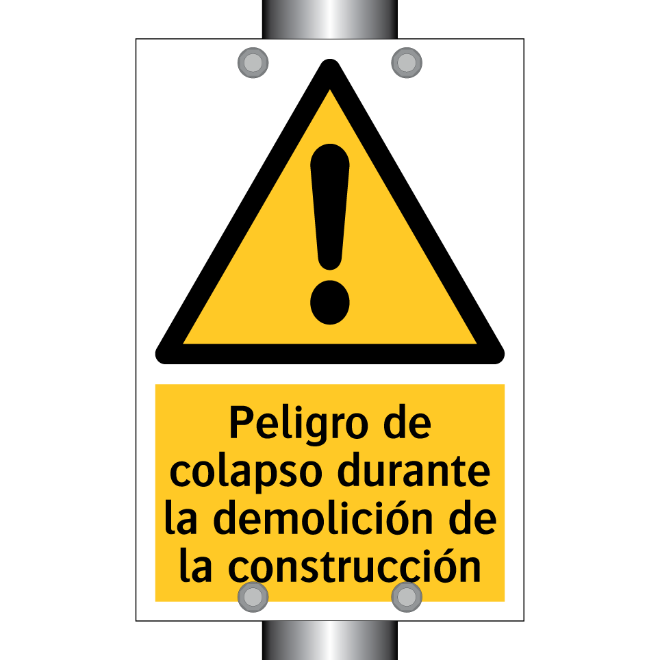 Peligro de colapso durante la demolición de la construcción