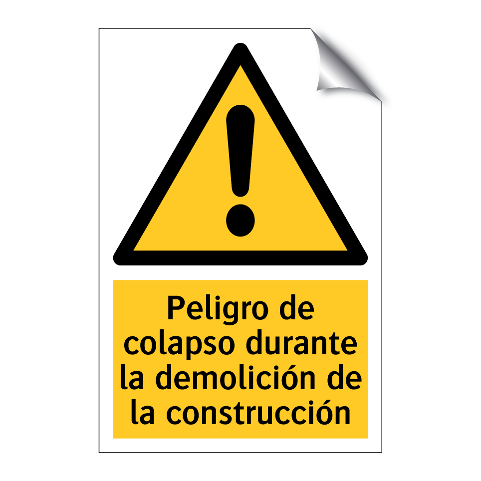 Peligro de colapso durante la demolición de la construcción
