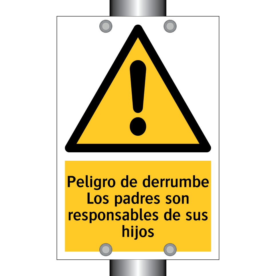 Peligro de derrumbe Los padres son responsables de sus hijos