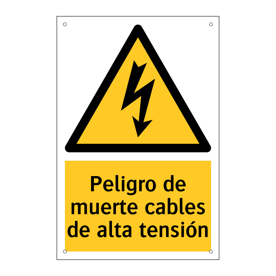 Peligro de muerte cables de alta tensión