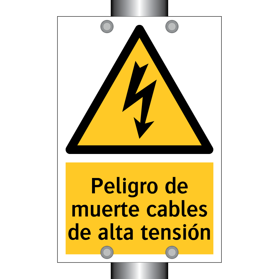 Peligro de muerte cables de alta tensión