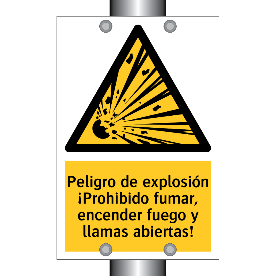 Peligro de explosión ¡Prohibido fumar, encender fuego y llamas abiertas!