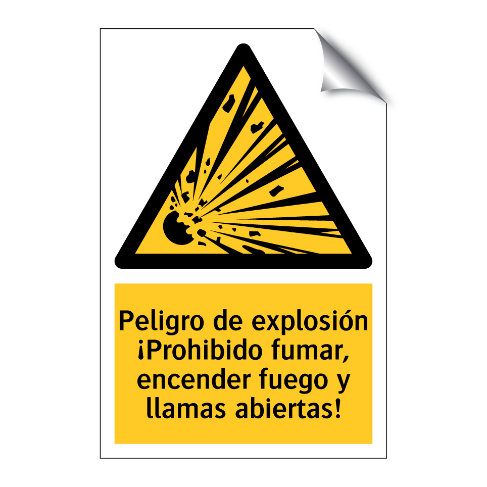Peligro de explosión ¡Prohibido fumar, encender fuego y llamas abiertas!