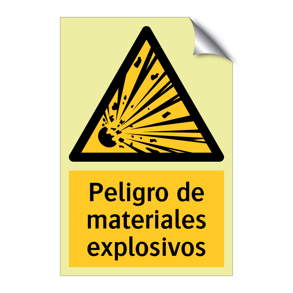Peligro de materiales explosivos