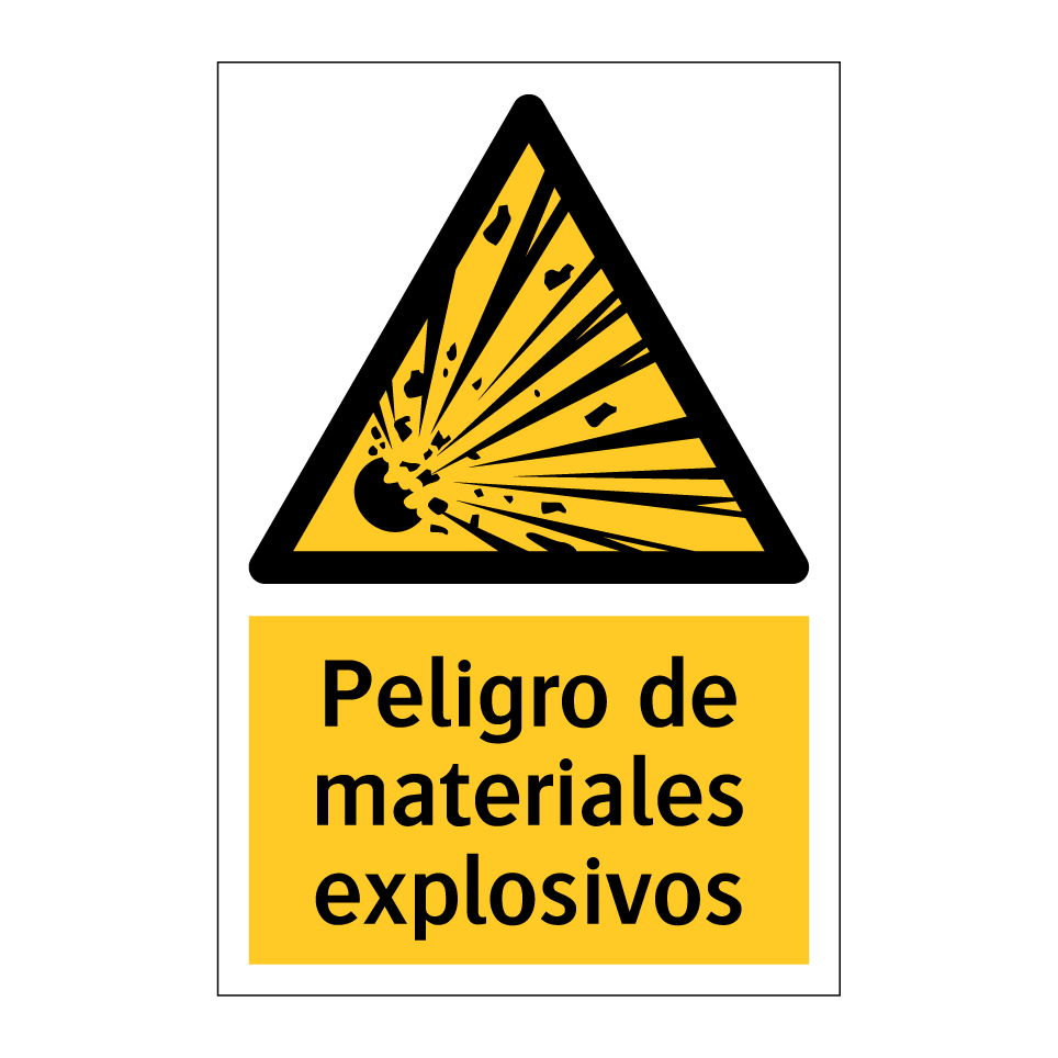 Peligro de materiales explosivos
