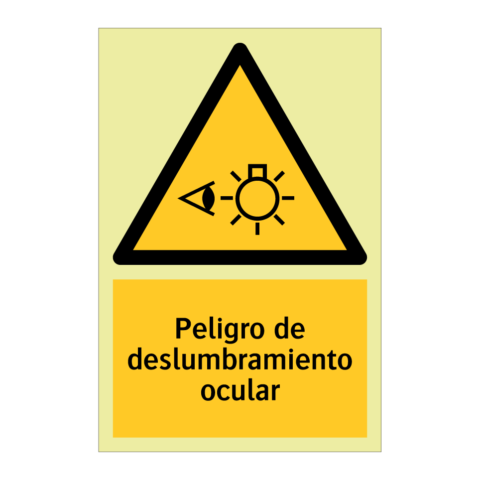 Peligro de deslumbramiento ocular