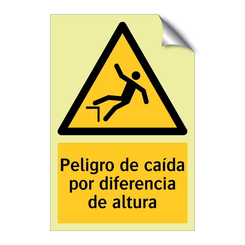 Peligro de caída por diferencia de altura