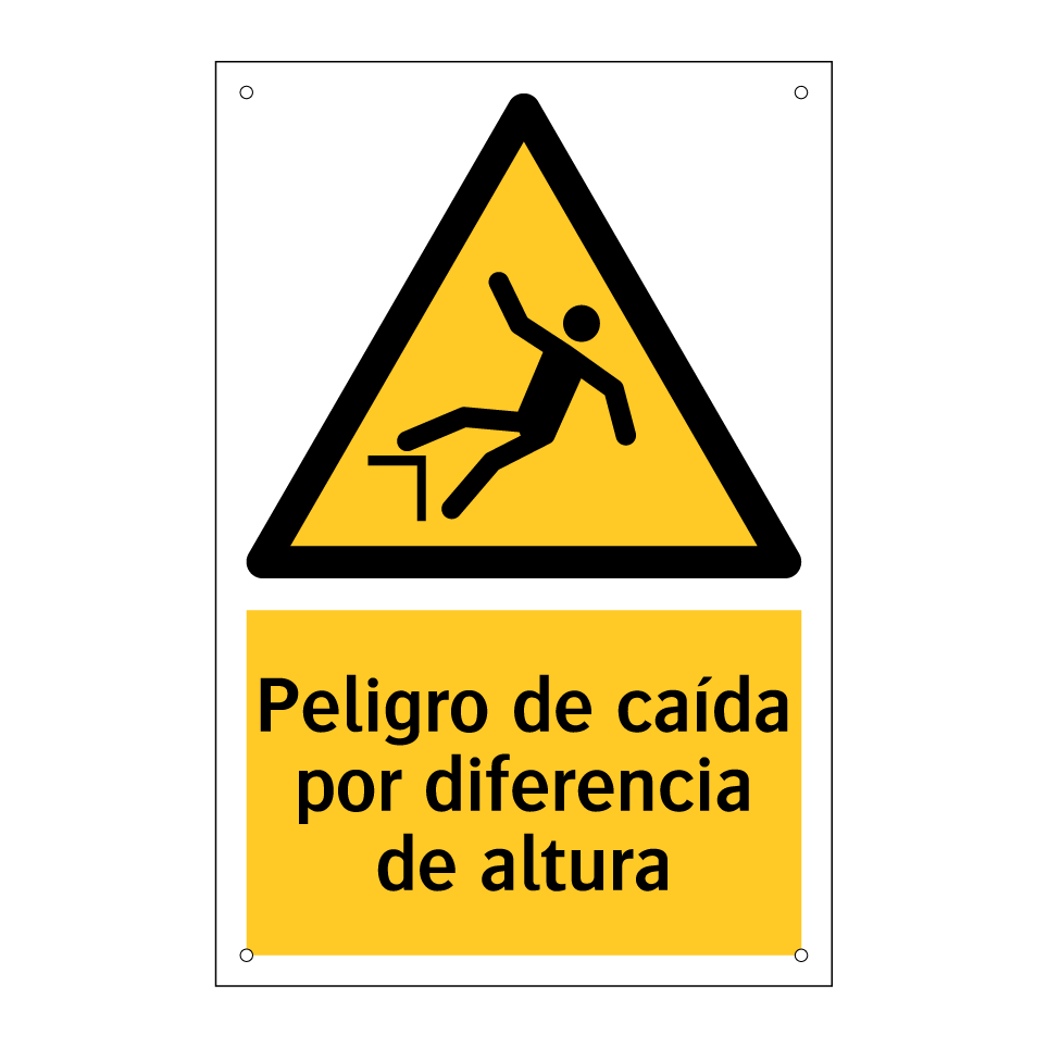 Peligro de caída por diferencia de altura