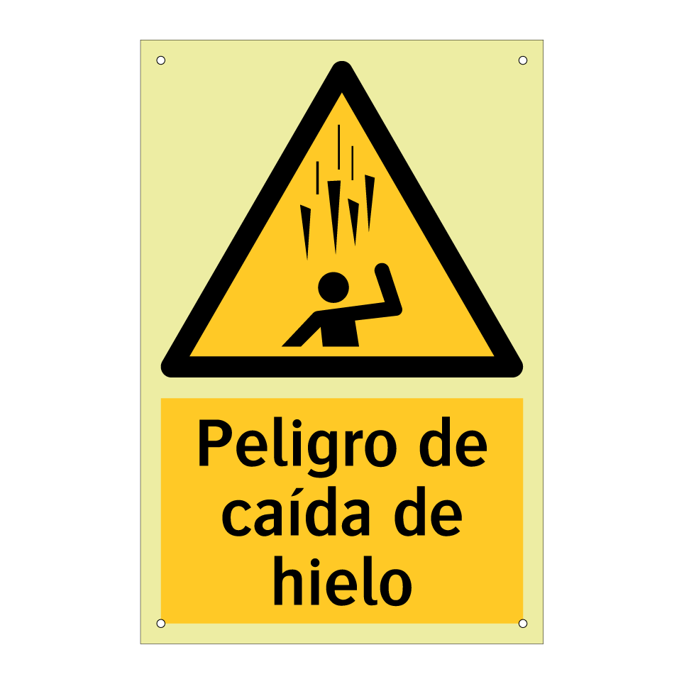 Peligro de caída de hielo