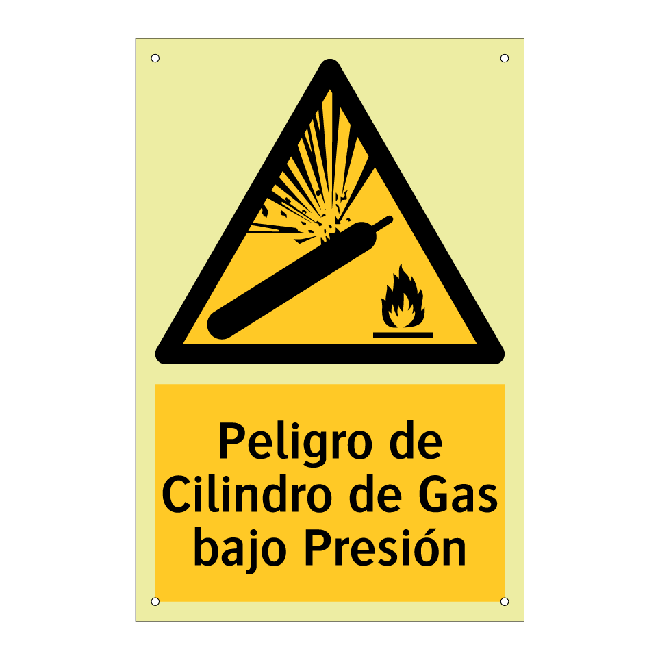 Peligro de Cilindro de Gas bajo Presión
