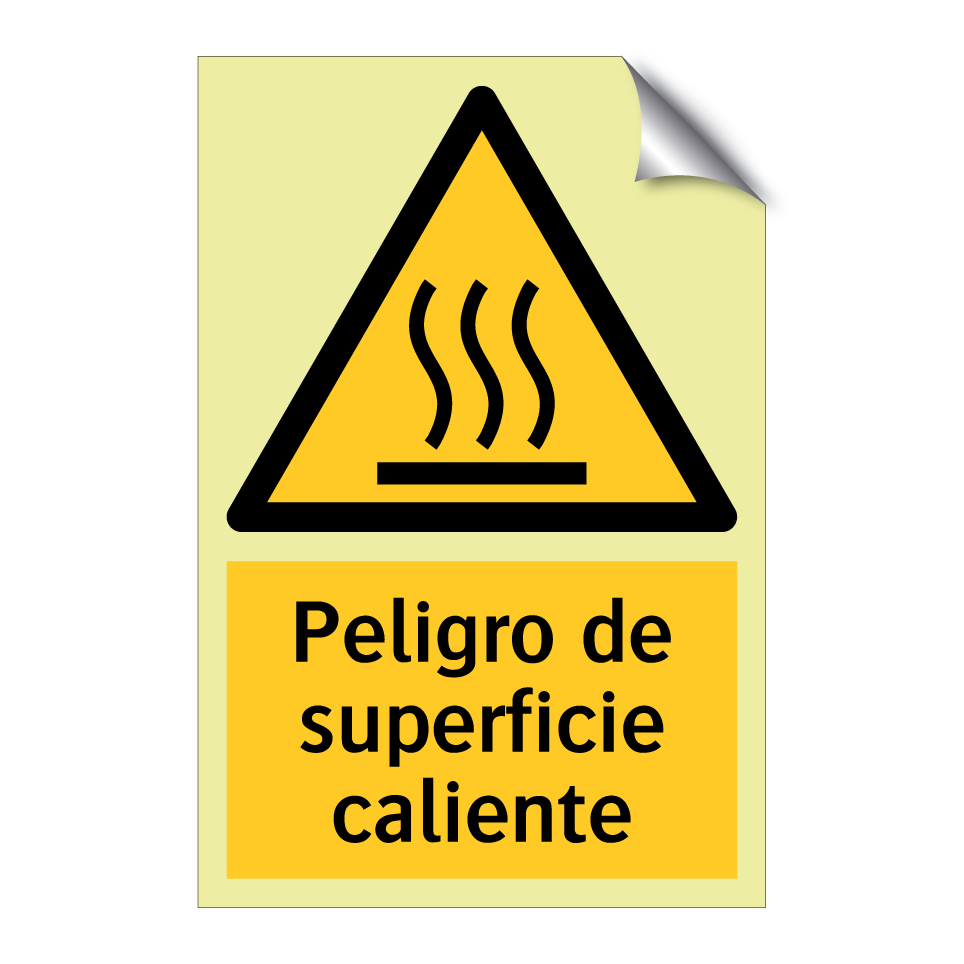 Peligro de superficie caliente