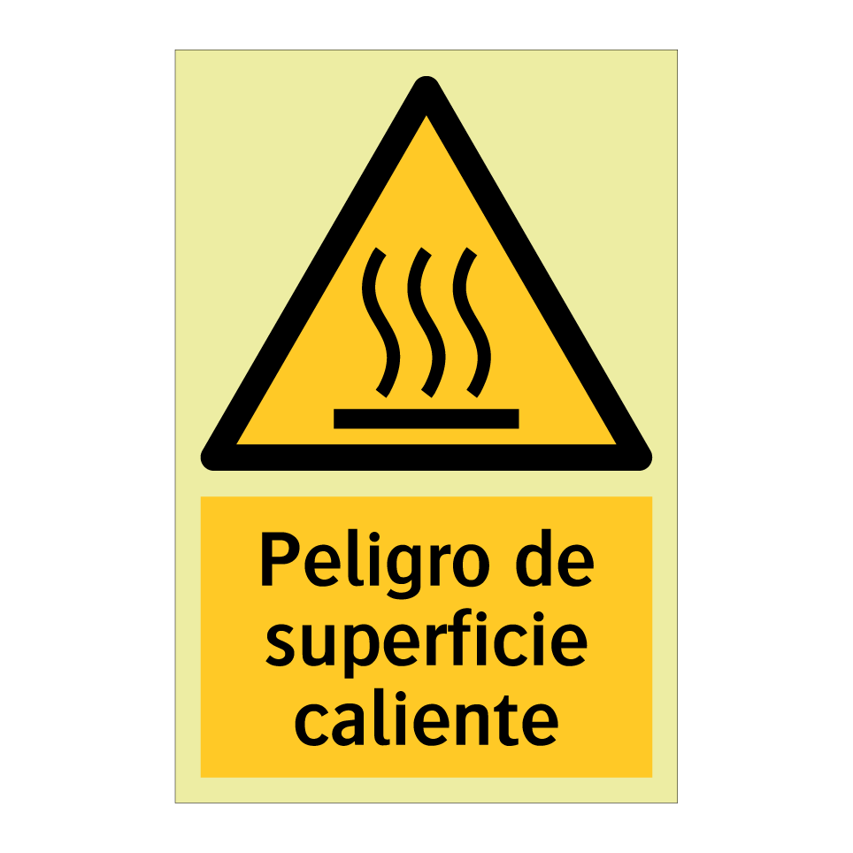 Peligro de superficie caliente