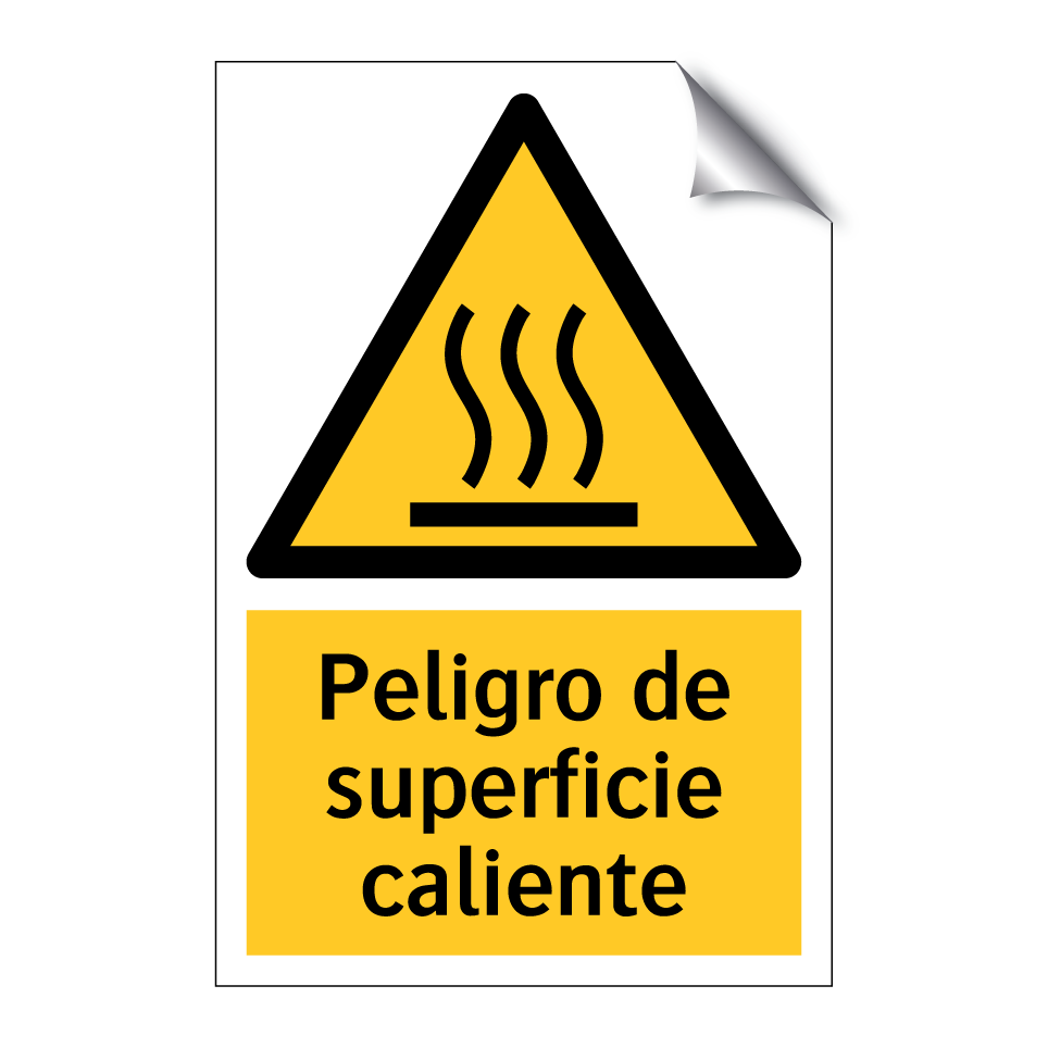 Peligro de superficie caliente