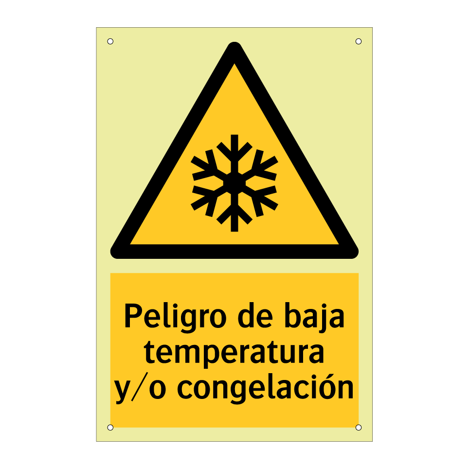 Peligro de baja temperatura y/o congelación
