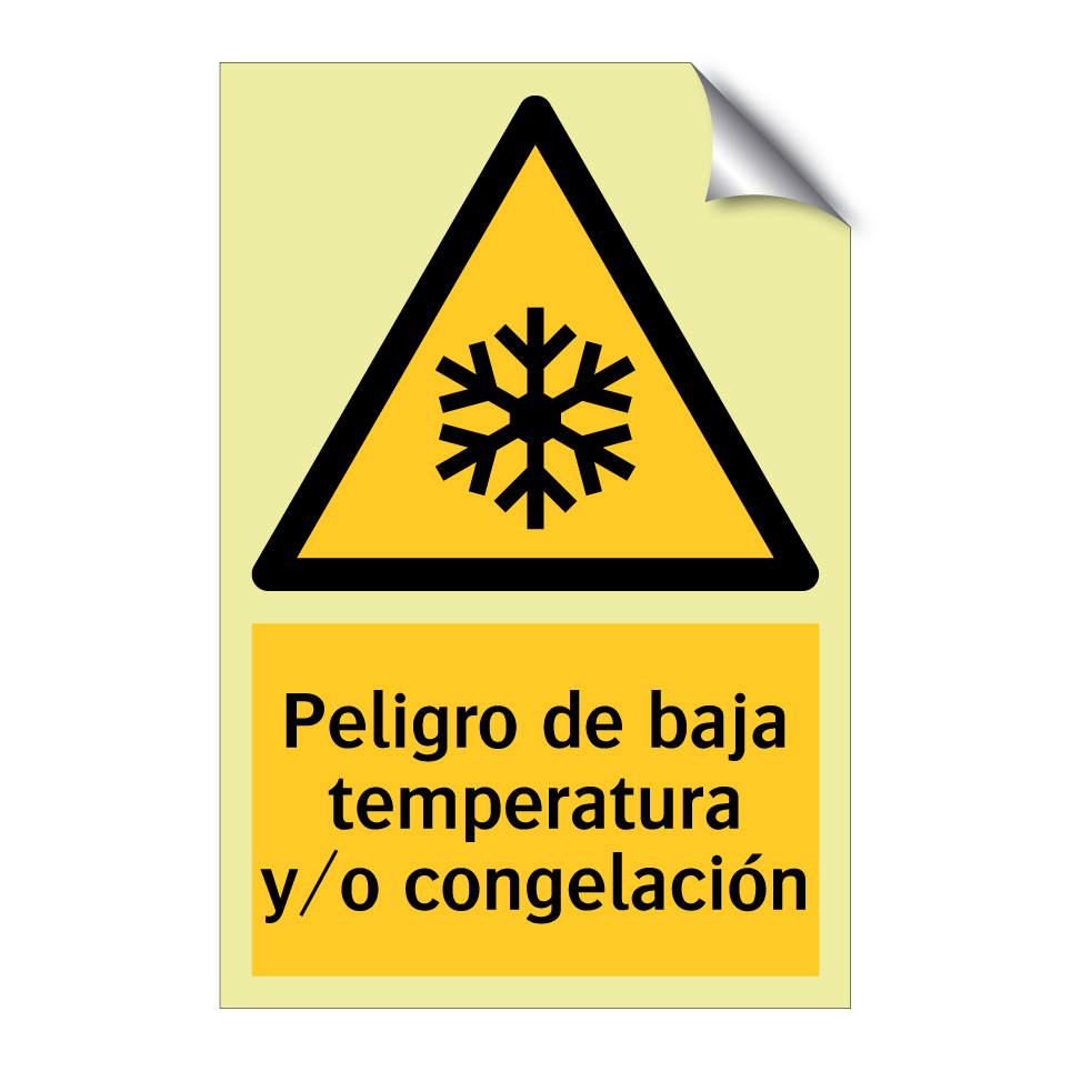 Peligro de baja temperatura y/o congelación