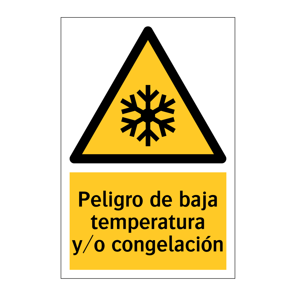 Peligro de baja temperatura y/o congelación