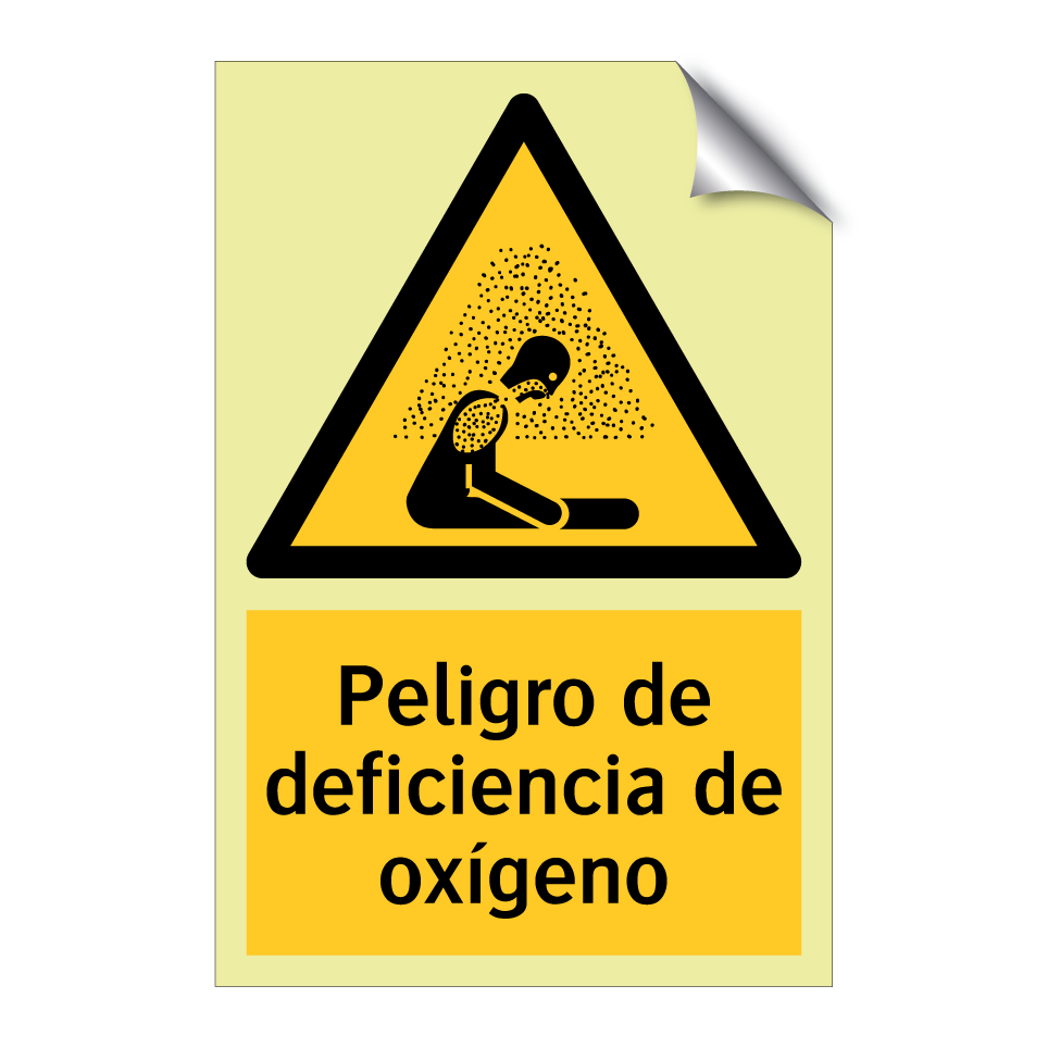 Peligro de deficiencia de oxígeno
