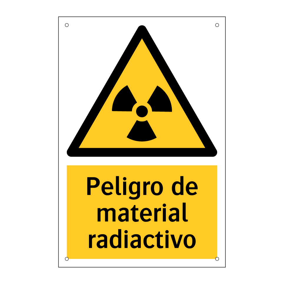 Peligro de material radiactivo