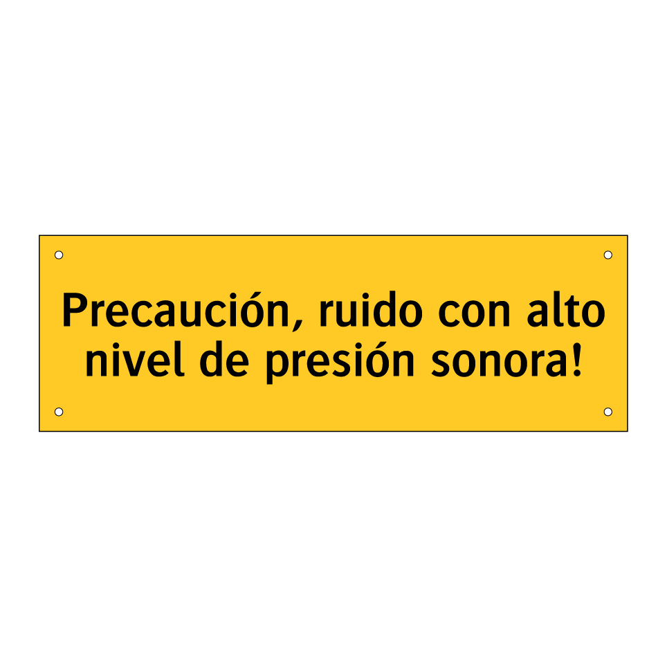 Precaución, ruido con alto nivel de presión sonora!