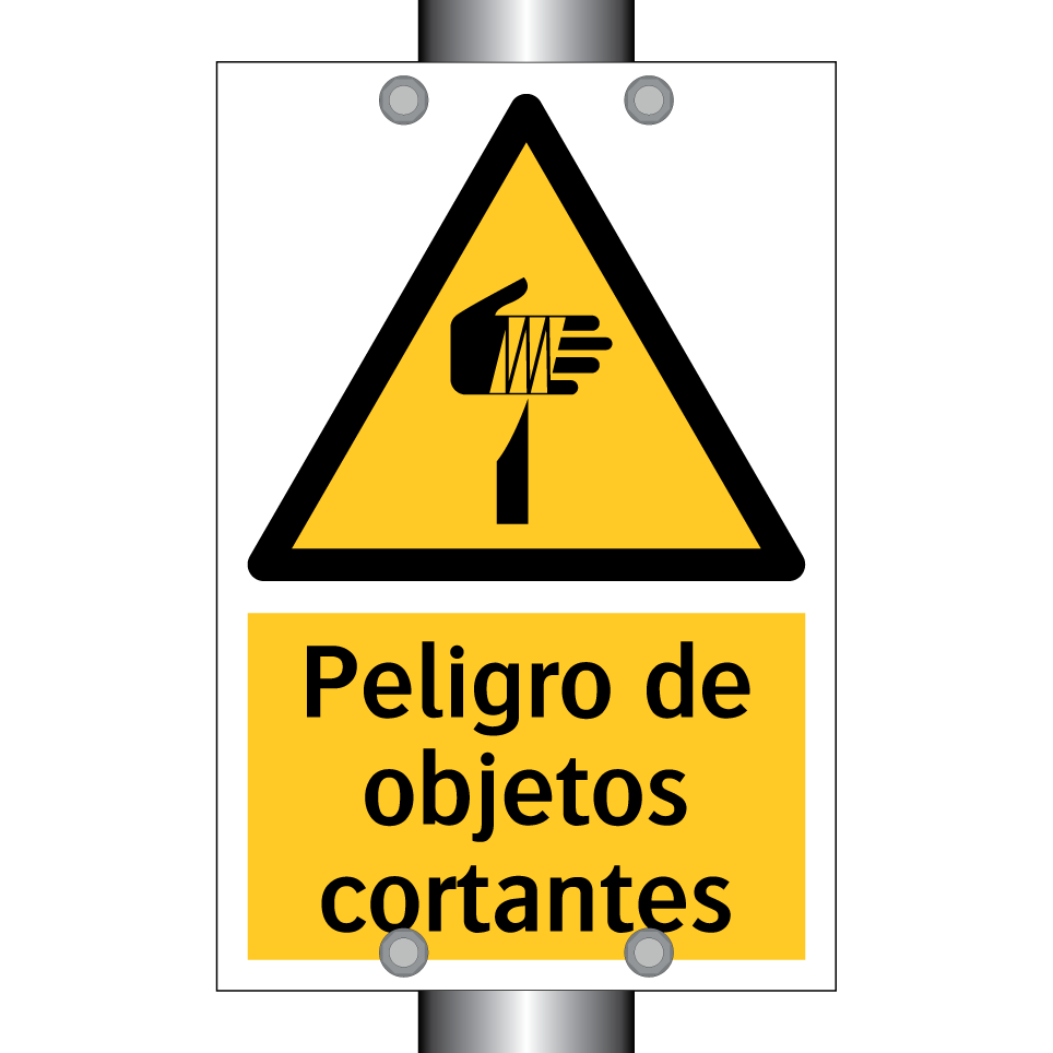 Peligro de objetos cortantes