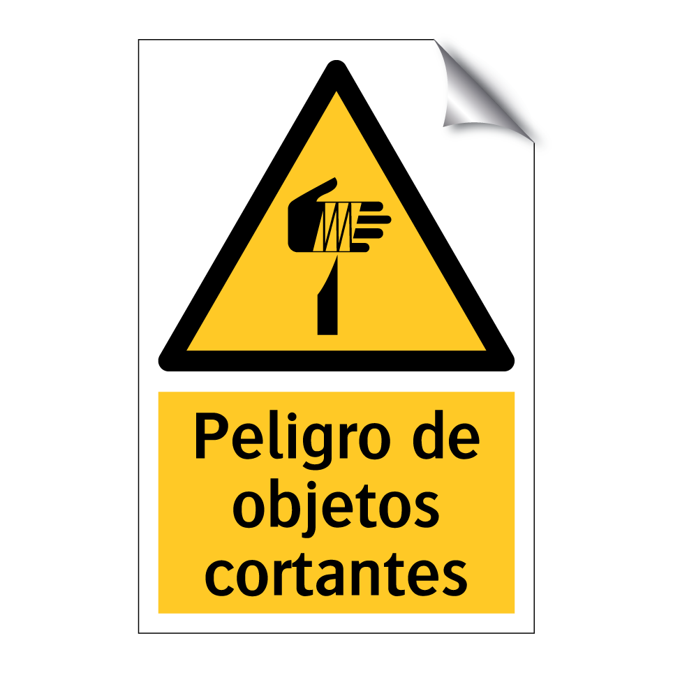Peligro de objetos cortantes