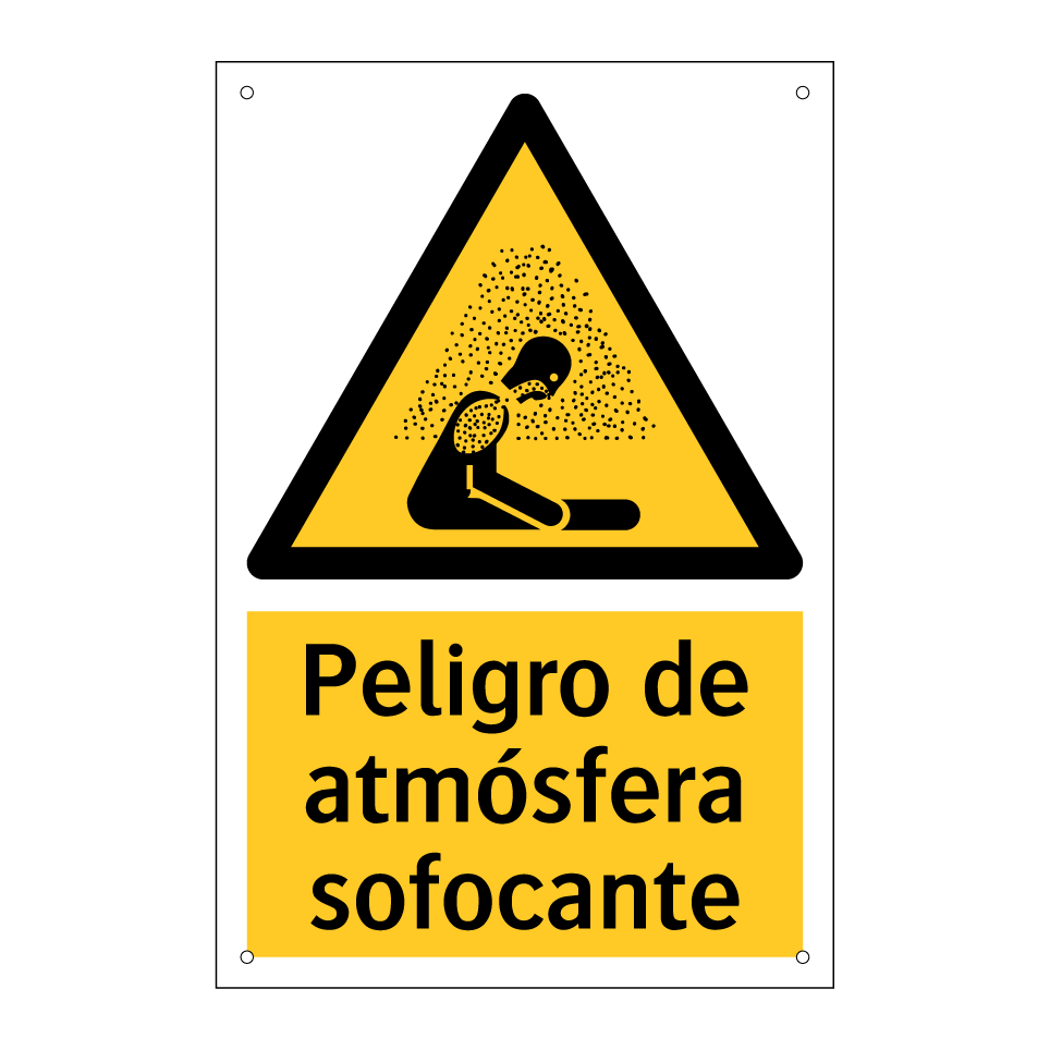 Peligro de atmósfera sofocante