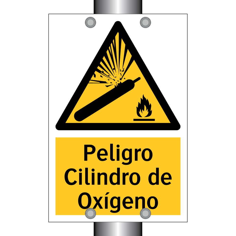 Peligro Cilindro de Oxígeno