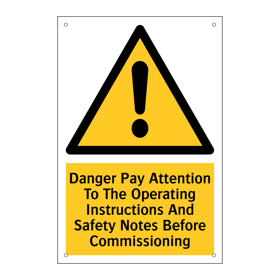 Danger Pay Attention To The Operating Instructions And Safety Notes Before Commissioning
