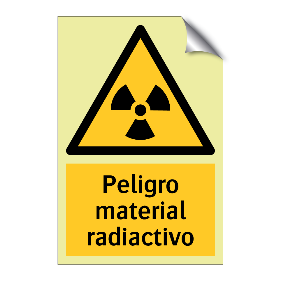 Peligro material radiactivo
