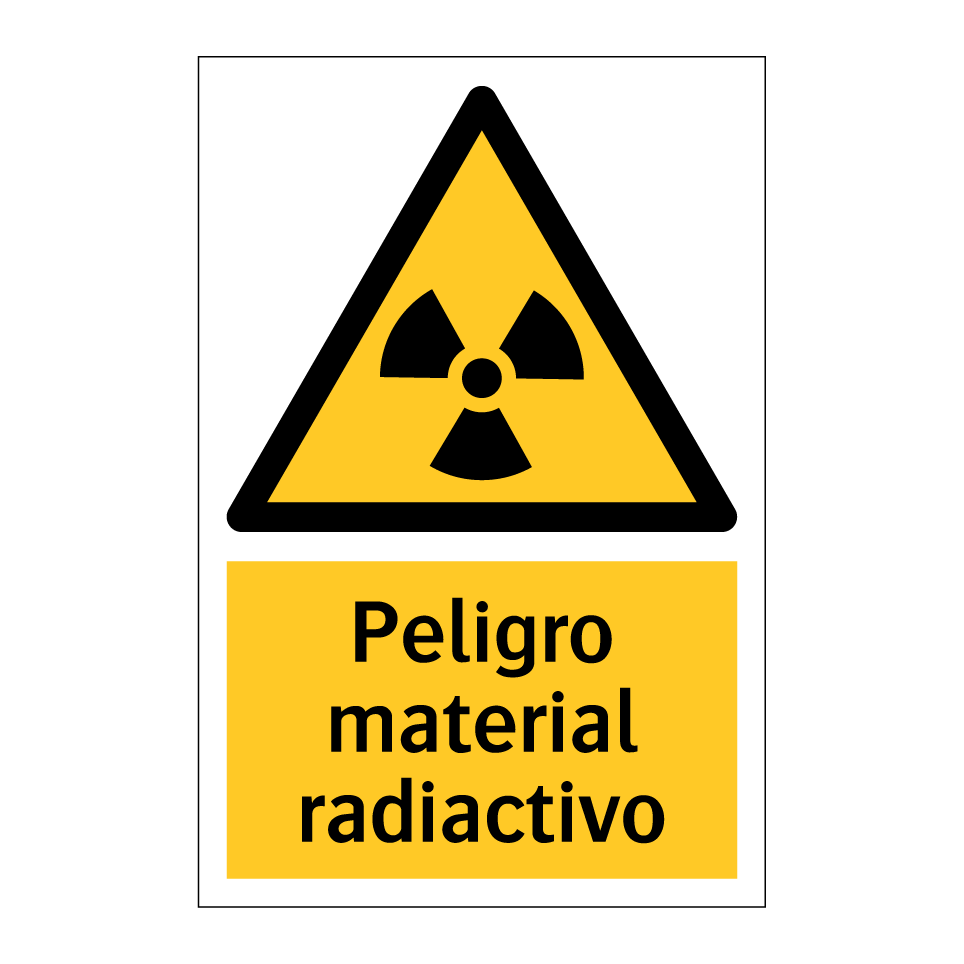 Peligro material radiactivo