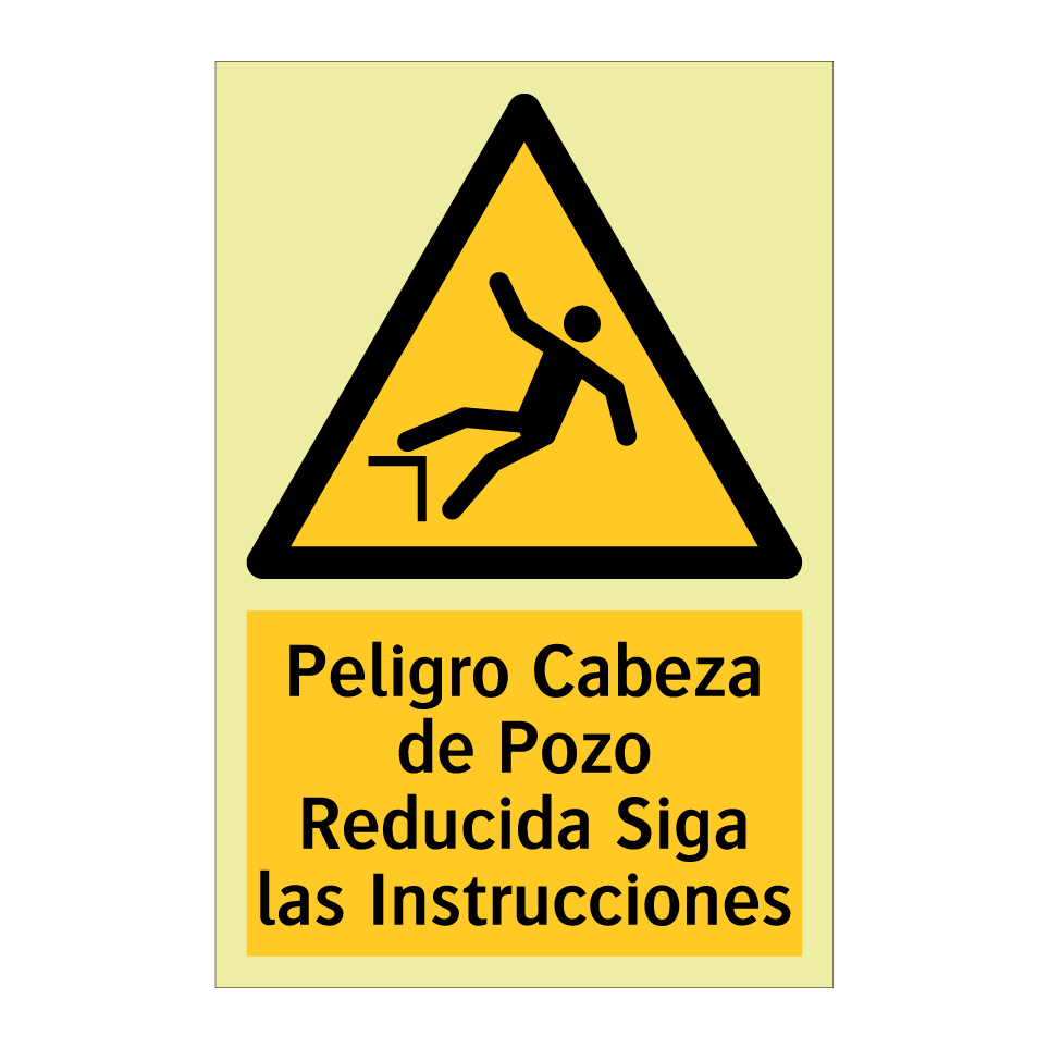 Peligro Cabeza de Pozo Reducida Siga las Instrucciones