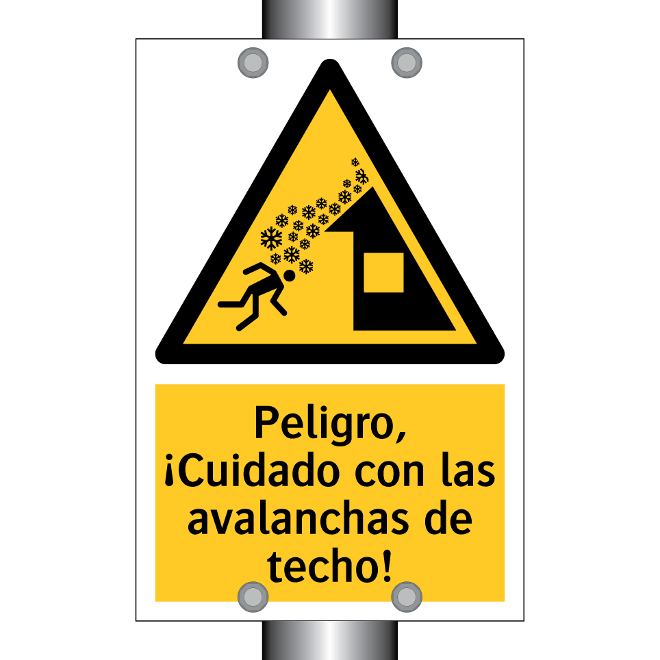 Peligro, ¡Cuidado con las avalanchas de techo!