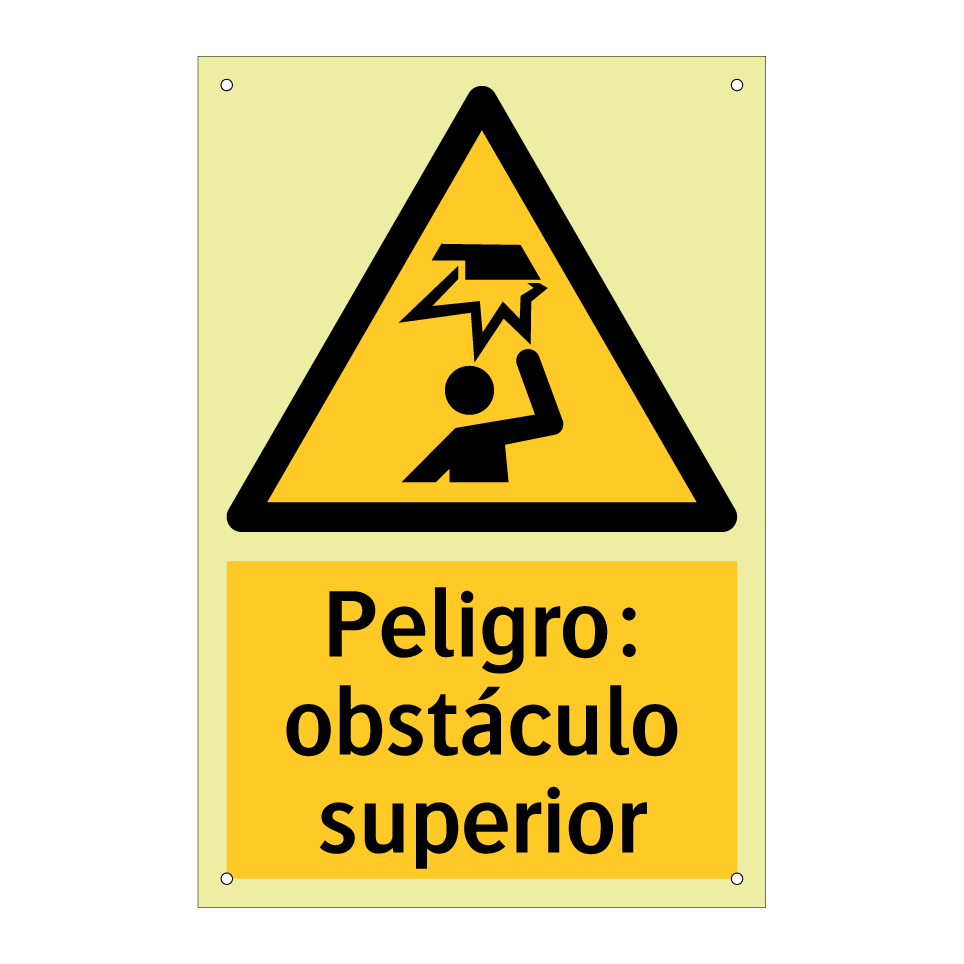 Peligro: obstáculo superior
