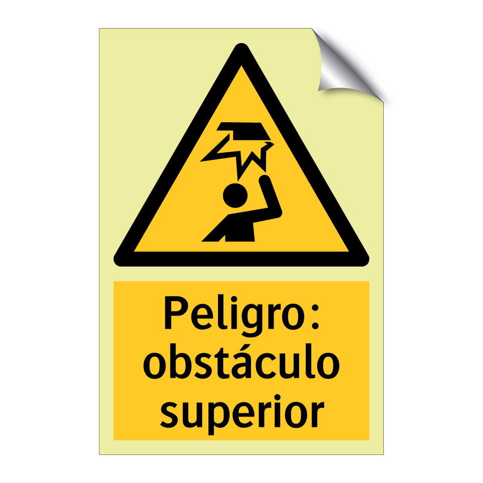 Peligro: obstáculo superior