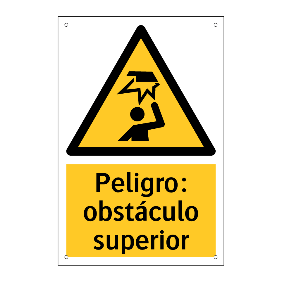 Peligro: obstáculo superior