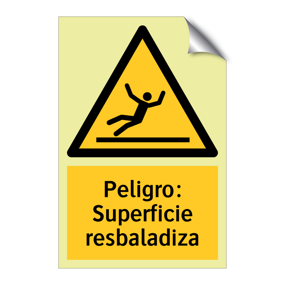 Peligro: Superficie resbaladiza