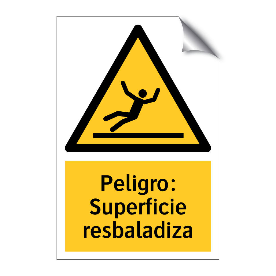 Peligro: Superficie resbaladiza