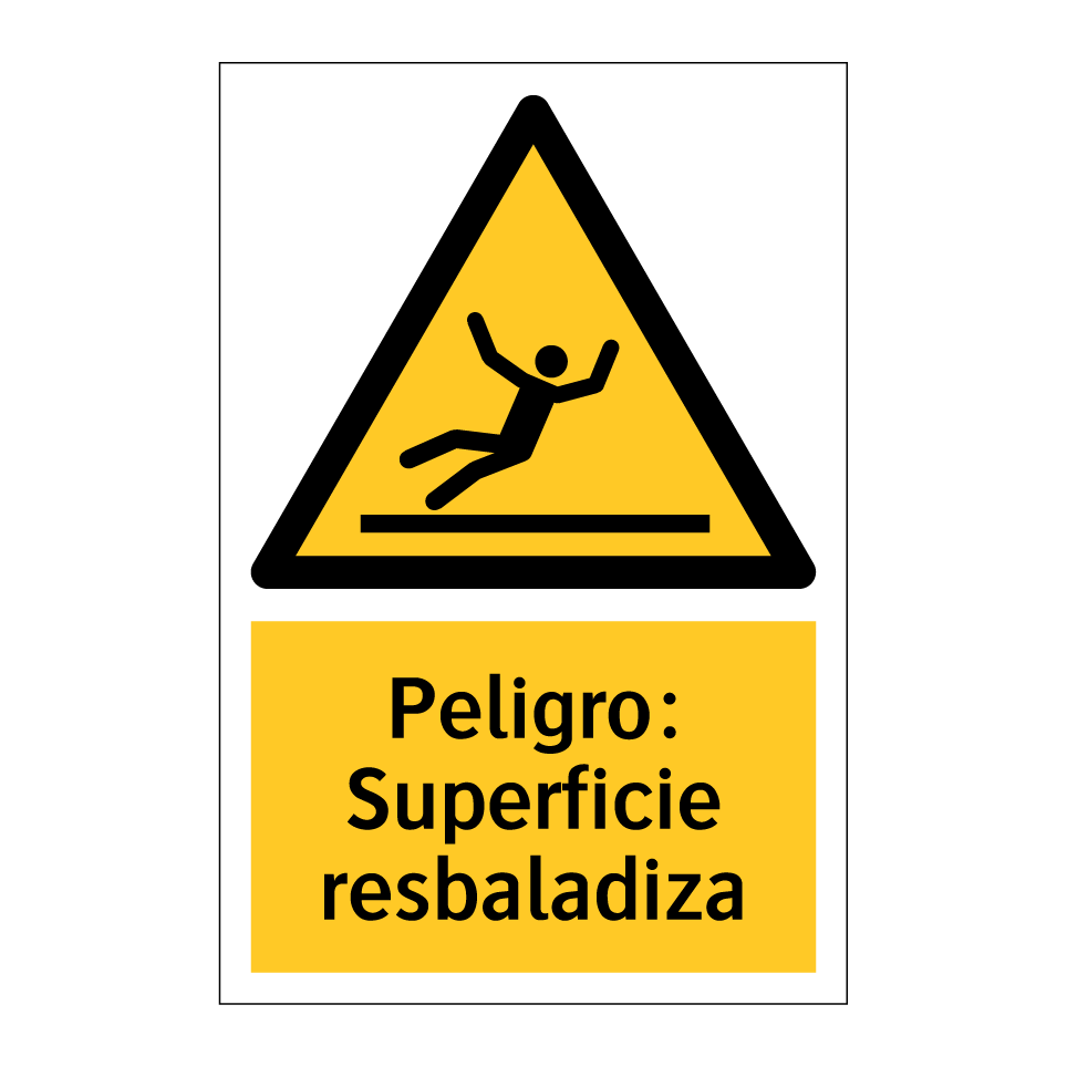 Peligro: Superficie resbaladiza