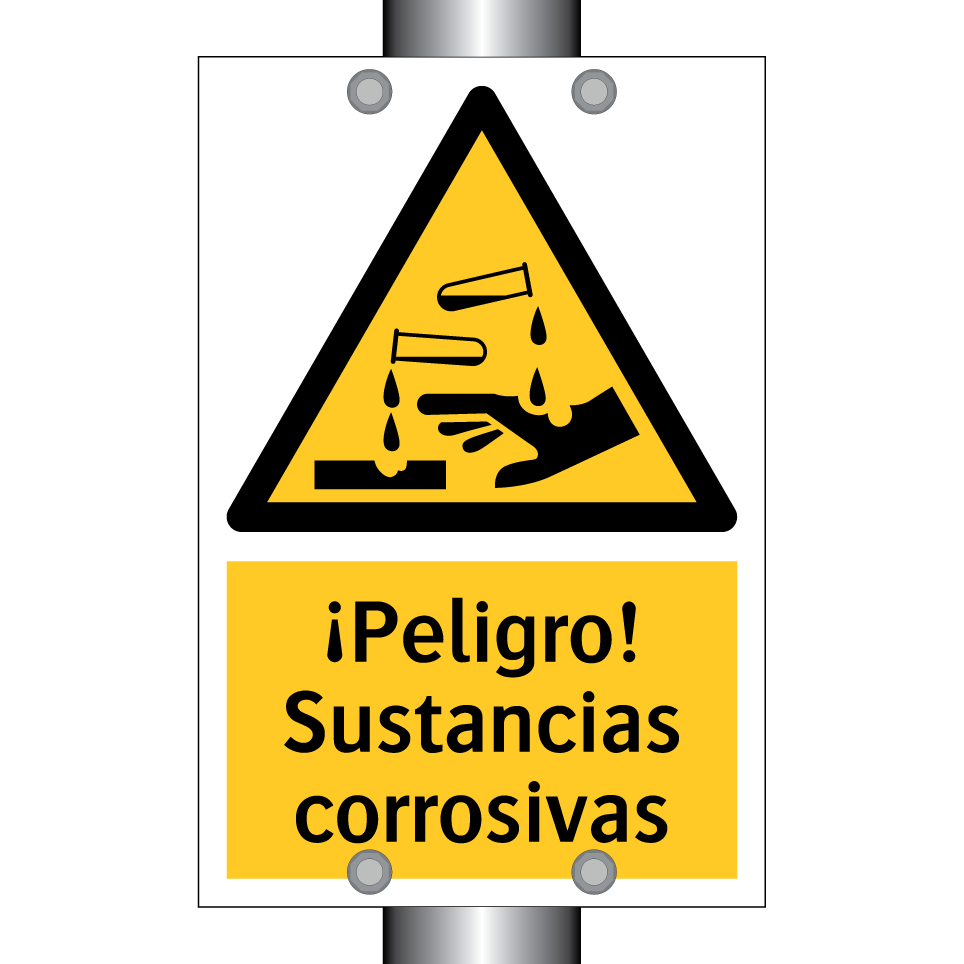 ¡Peligro! Sustancias corrosivas