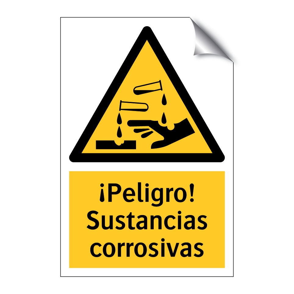 ¡Peligro! Sustancias corrosivas