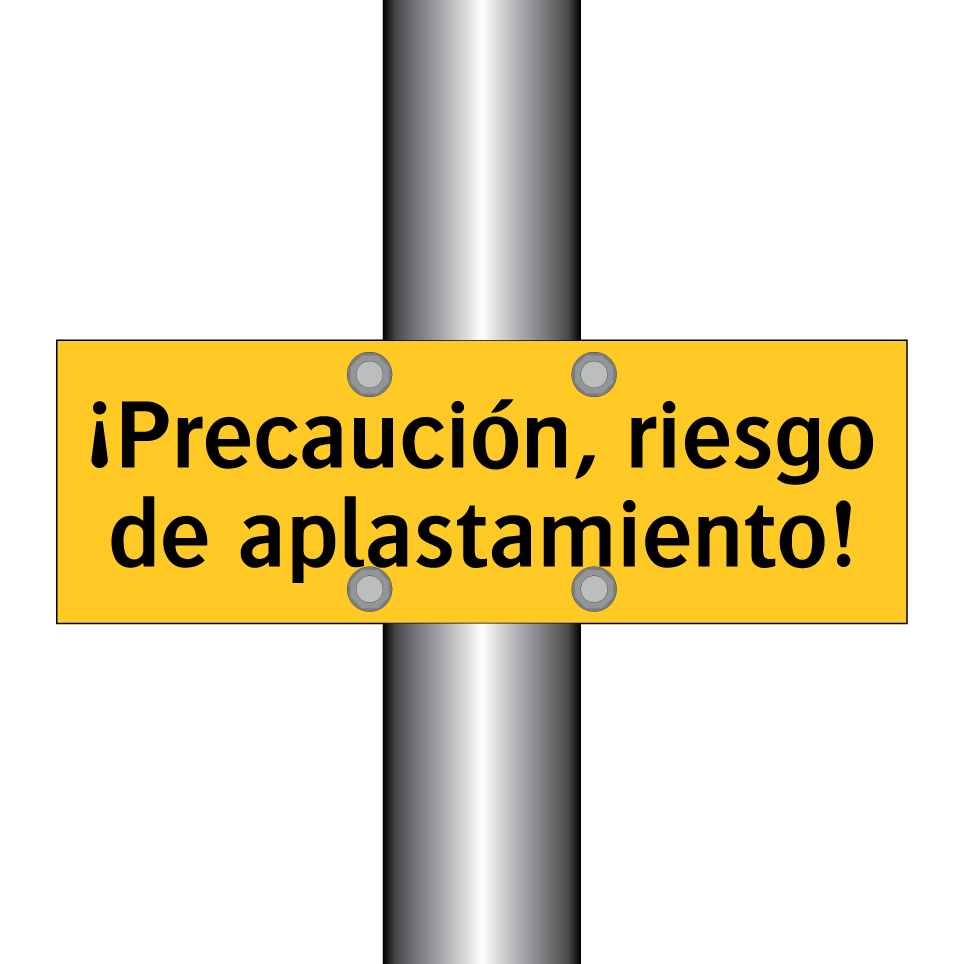 ¡Precaución, riesgo de aplastamiento!