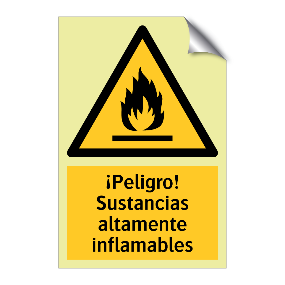 ¡Peligro! Sustancias altamente inflamables