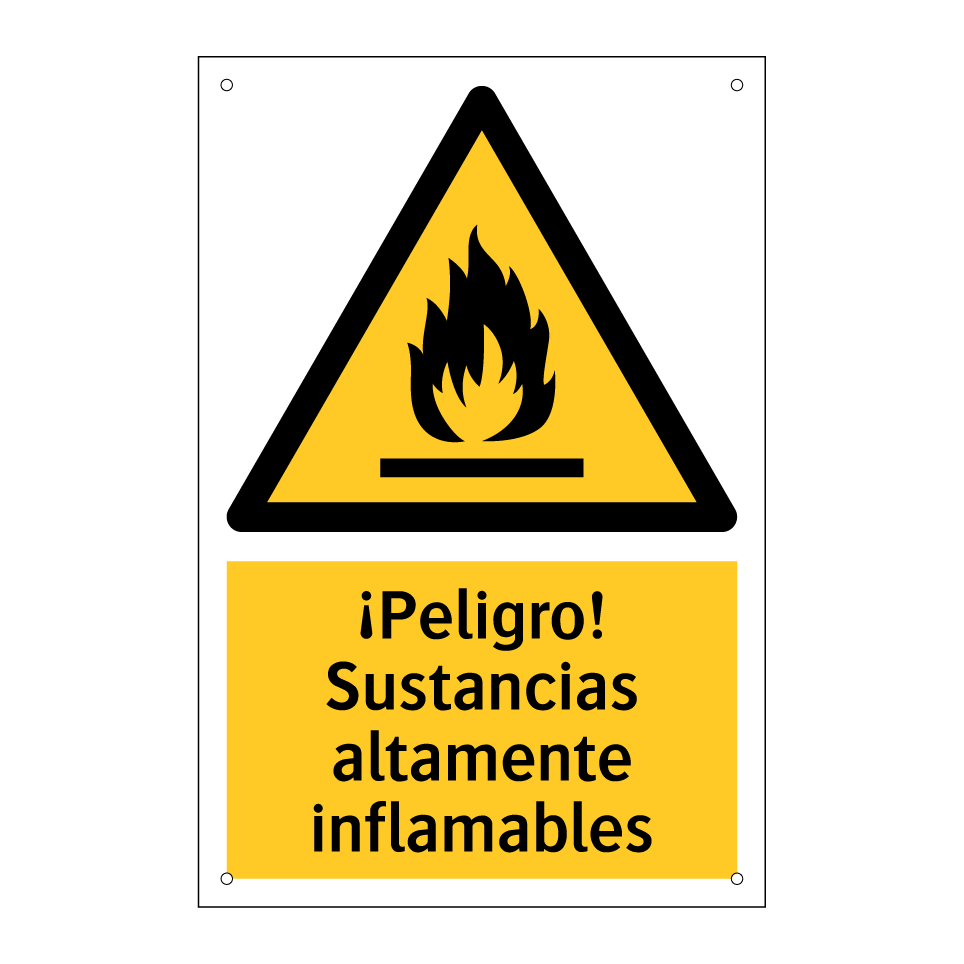 ¡Peligro! Sustancias altamente inflamables